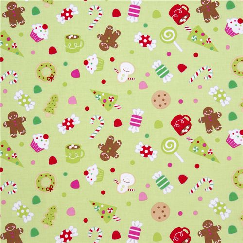 gr�ner Riley Blake Weihnachts-Stoff s�sse Weihnachten 2