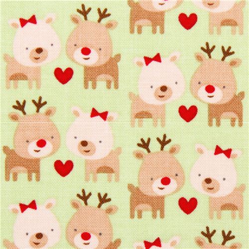 Tissu de Nol Riley Blake Home for the Holidays vert, rennes Tissu