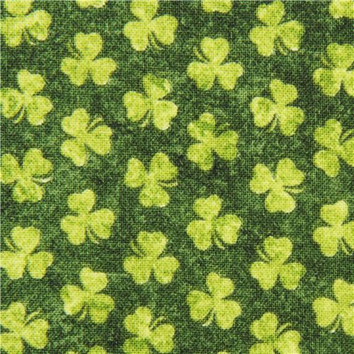 green Shamrock cloverleaf fabric Saint Paddy's Day 2 Fabric