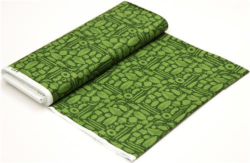 green Timeless Treasures vegetable fabric from the USA 3