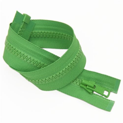 green YKK 44cm plastic zipper 2