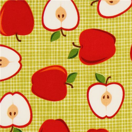 green apple fruit fabric by Robert Kaufman from the USA Fabric