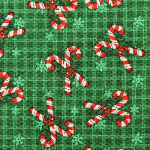 grner Zuckerstange Weihnachts Stoff Believe Stoff