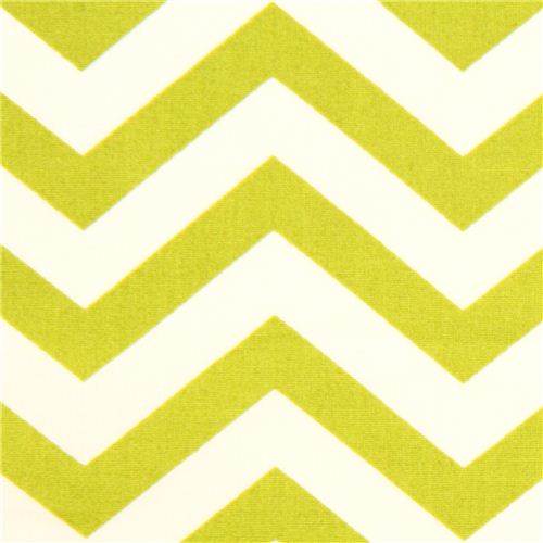 green chevron organic fabric by birch from the USA Fabric
