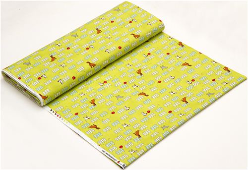 green designer fabric with dog cat fence ball 3