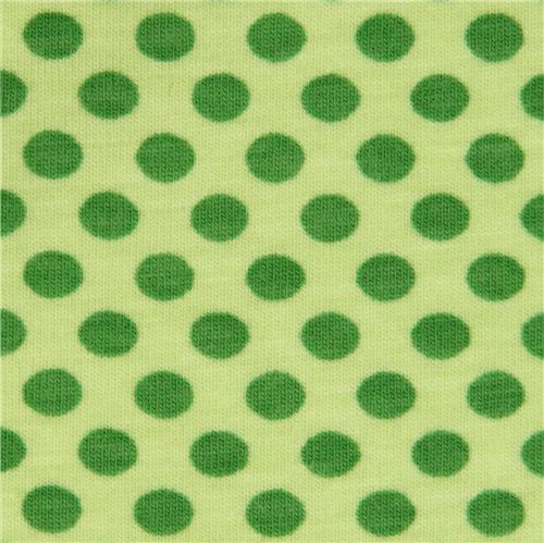Tissu jersey Riley Blake vert à pois Tissu