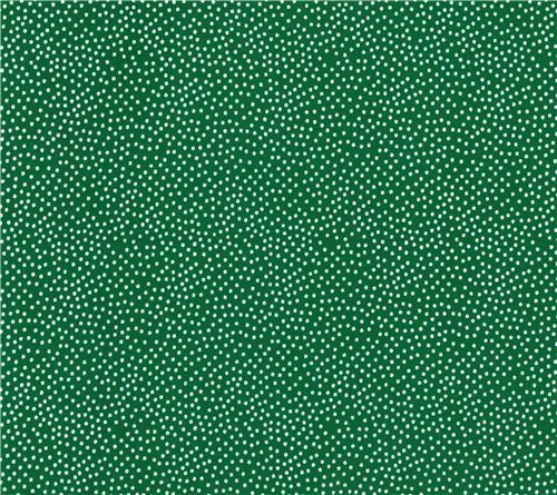 Chutes de tissu de (42 x 112 cm) - Tissu Michael Miller vert avec des mini-pois blancs 2