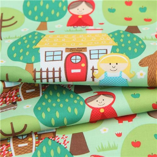 Remnant 42 cm - green fairy tale fabric Michael Miller from the USA 3