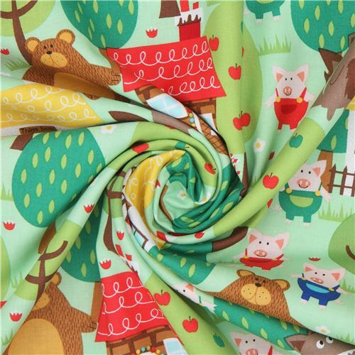 Remnant 42 cm - green fairy tale fabric Michael Miller from the USA 4