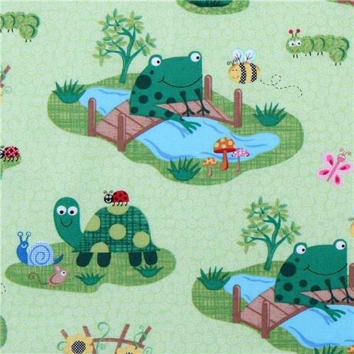 grüner Frosch Stoff Critters USA Designer 1