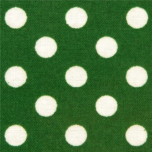 green polka dot laminate fabric de Cosmo de Japn1