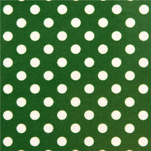 green polka dot laminate fabric de Cosmo de Japn2