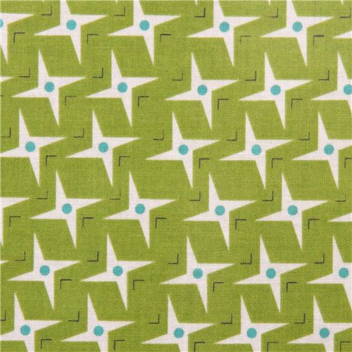 Tissu lamin Riley Blake Gracie Girl vert toiles brillantes Tissu