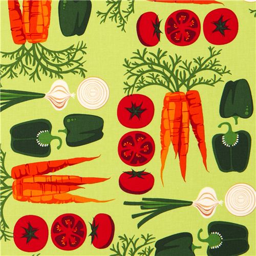 green vegetable fabric by Robert Kaufman from the USA 2
