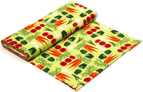 green vegetable fabric by Robert Kaufman from the USA 3