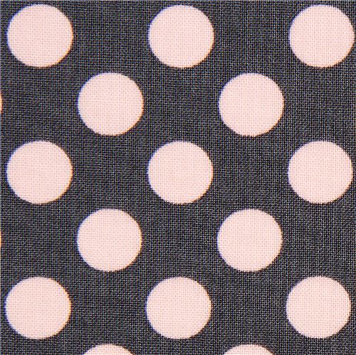 grey Michael Miller fabric rosa polka dots 1