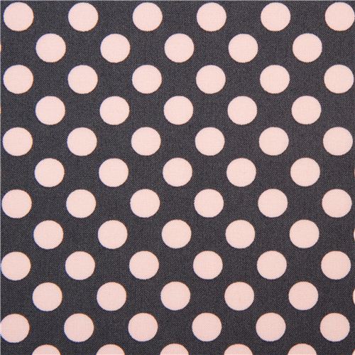 grey Michael Miller fabric rosa polka dots 2