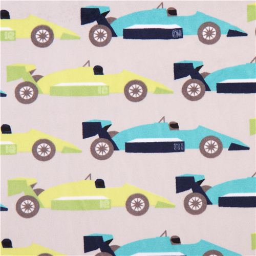 Tessuto pile peluche grigio Robert Kaufman Speedster  Tessuto