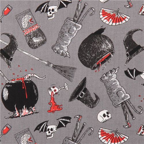 Tela gris caldero bruja negro The Odditys de Elizabeth's Studio EE. UU. Tela