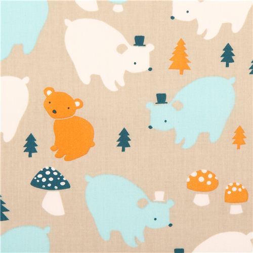 Tissu bio Birch Everyday Party gris, famille d'oiseaux,fort Tissu