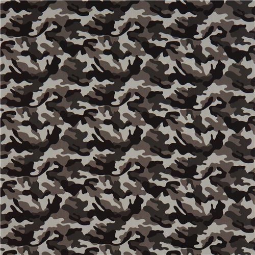 Stoffrest (42 x 110 cm) - Oxford mit schwarzem und grau-gr�nem Flecktarn von Kokka 2