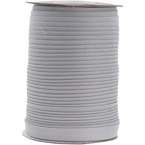 grey half inch wide double fold 1 meter bias tape