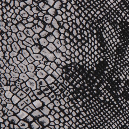 grey snake skin pattern knit fabric by Stof Fabrics Fabric