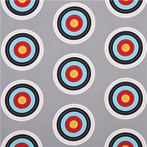 grey target archery sports fabric Robert Kaufman Sports Life 3 Fabric