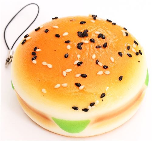ciondolo squishy hamburger