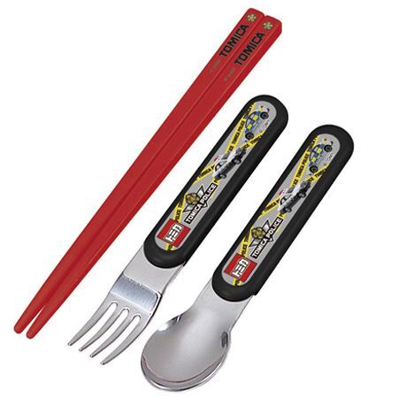 set bacchette forchetta cucchiaio con custodia macchine della polizia 4