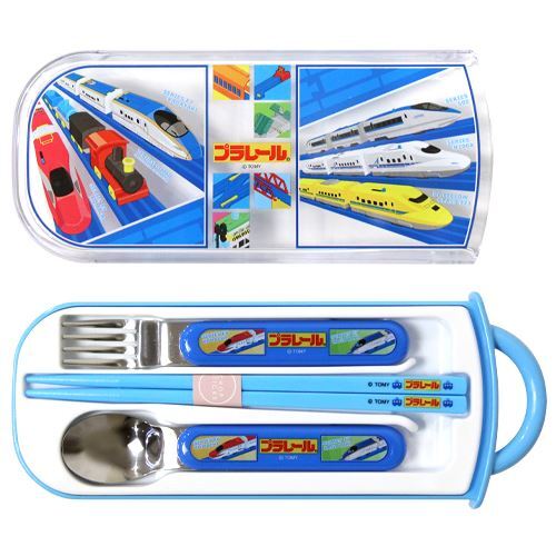 handy train Bento spoon fork Chopsticks case 4