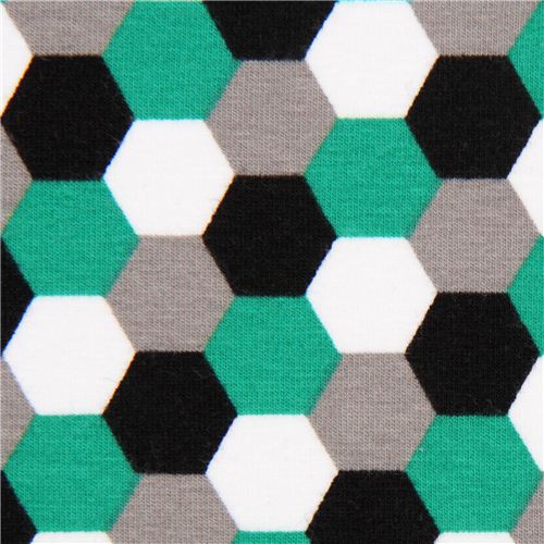 Tela de punto panal de abeja verde esmeralda Robert Kaufman Tela