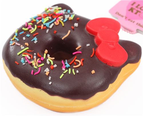 Exklusiver Squishy-Anhnger brauner Hello Kitty Donut mit Streuseln 2