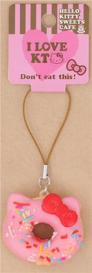exclusive small pink sprinkles Hello Kitty donut squishy charm 3