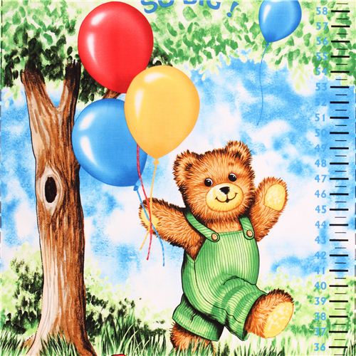 kids growth chart panel fabric Timeless Treasures Corduroy Fabric