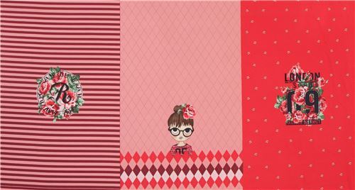 Unique Three Prints in One London Fashion Girl Fabric