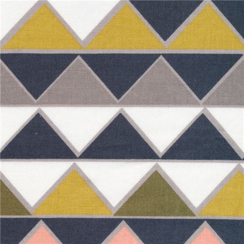 laminate organic fabric by Cloud 9 with triangles Fabric