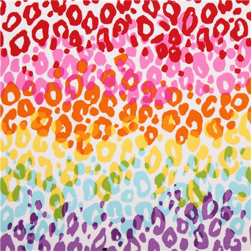 Tela estampado leopardo Alexander Henry EEUU Rainbow Leopard Tela