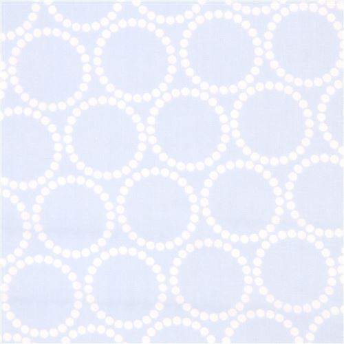 Tissu Andover double gaze bleu clair avec des pois et cercles, The Hit Parade Tissu