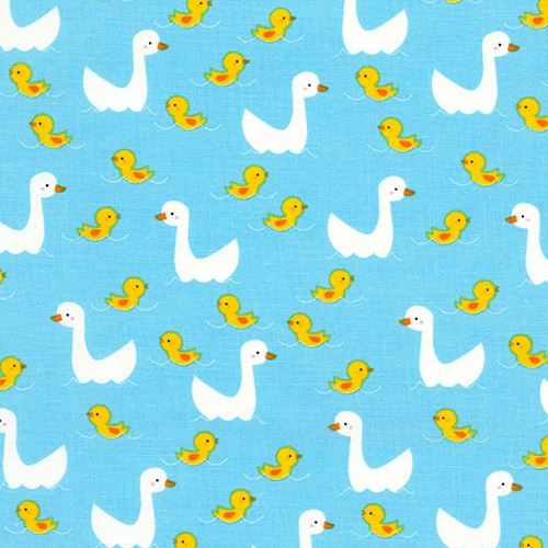 light blue fabric with goose bird animal by Timeless Treasures Fabric