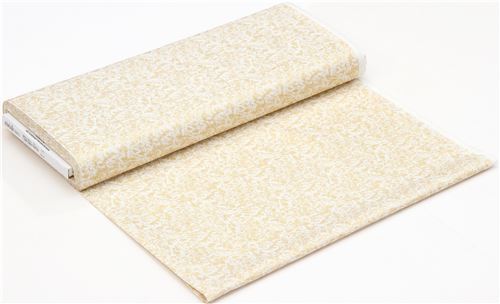 Chutes de tissu de 34 cm - Tissu Michael Miller cr�me clair avec des motifs or m�tallique 3