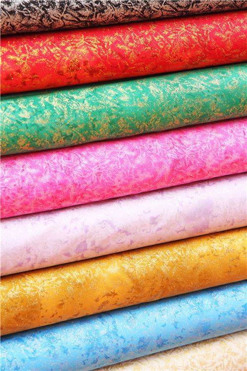 Chutes de tissu de 34 cm - Tissu Michael Miller cr�me clair avec des motifs or m�tallique 4