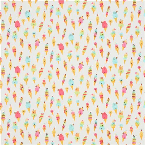 Fat Quarter (50 x 56 cm) - light cream ice cream fabric by Robert Kaufman 3