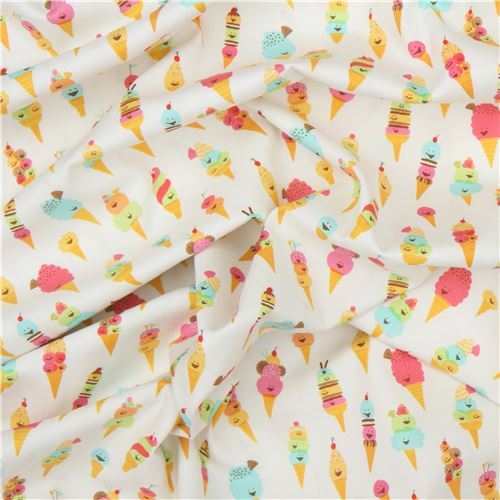 Fat Quarter (50 x 56 cm) - light cream ice cream fabric by Robert Kaufman 5