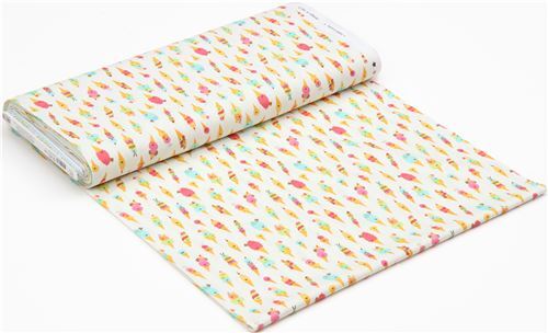 Fat Quarter (50 x 56 cm) - light cream ice cream fabric by Robert Kaufman 7