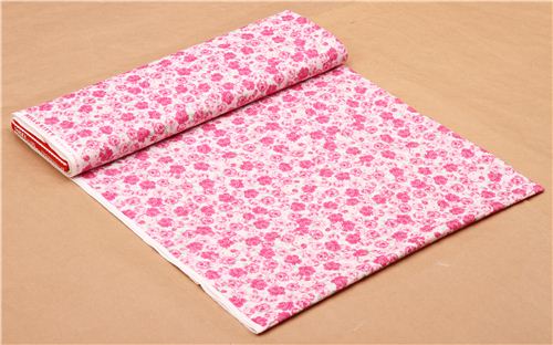 light cream pink Hello Kitty cute face and flower fabric by Kokka  3