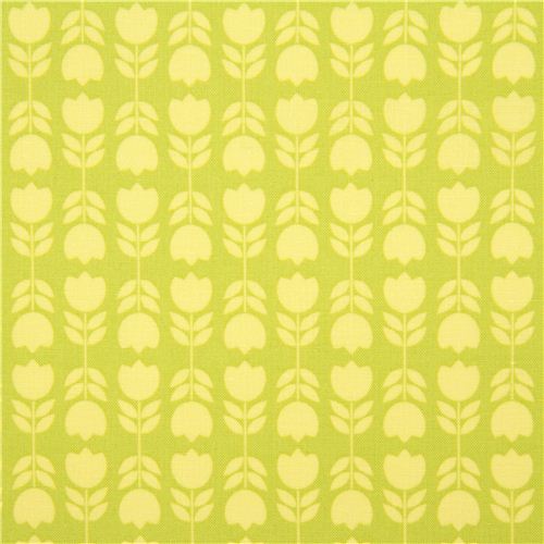 light green mini tulips fabric Realizzato da Michael Miller USA 2