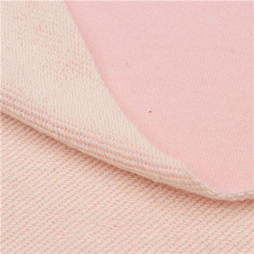Remnant (14 x 94 cm) - light peach-pink single color knit fabric from Japan 3