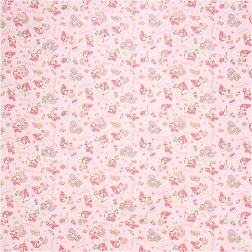 Tela oxford rosa claro My Melody conejita coraz�n juguete de Sanrio Jap�n 2