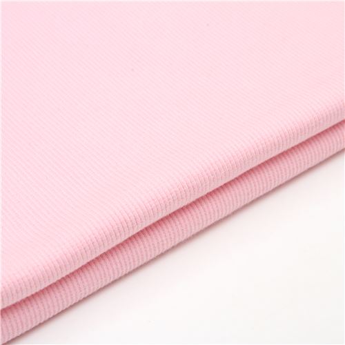 Remnant 44 cm - light pink ribbed tubular knit fabric 2